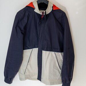 Taylor Stitch Navigator Jacket in Natural & Navy Colorblock Waxed Cotton